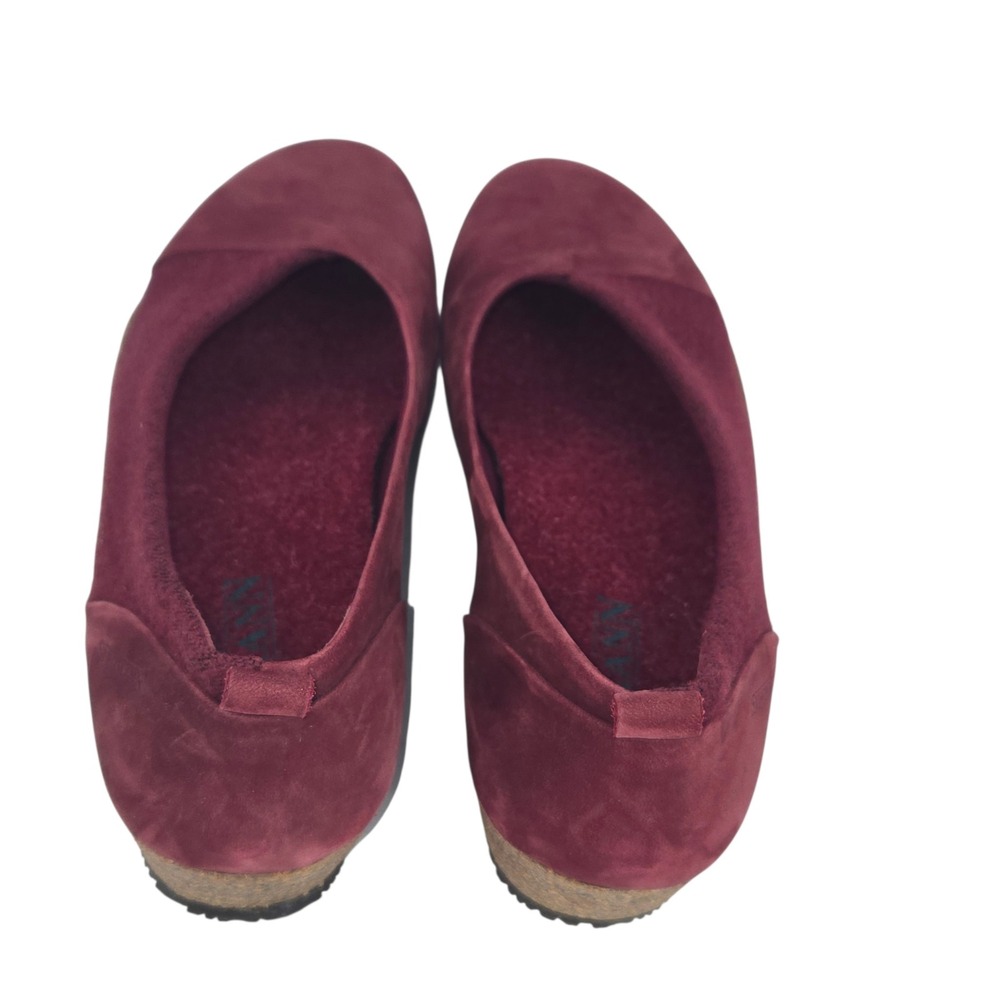 Stegmann Liesl Wedge Pump Womens 8.5 Burgundy Suede Cork Comfort Walking Shoes - Picture 6 of 10